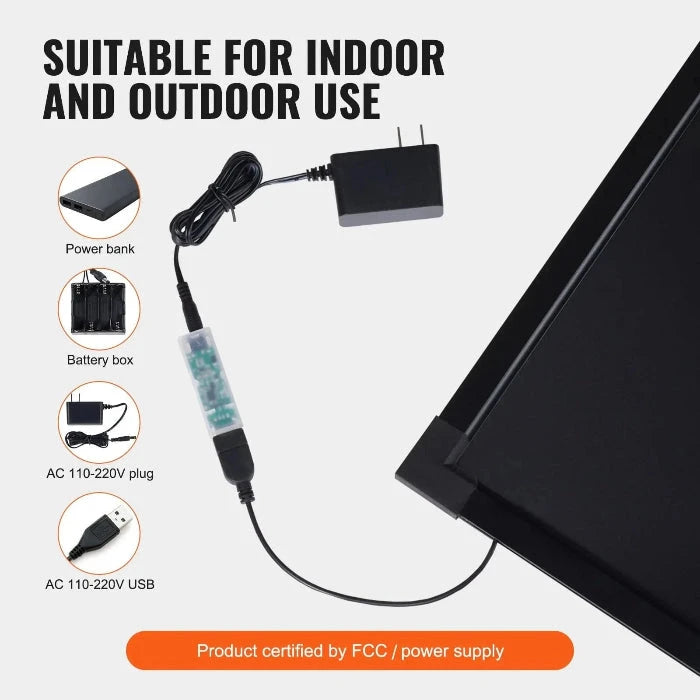 LED Menu Writing Board (Wipe-Clean, Reusable)
