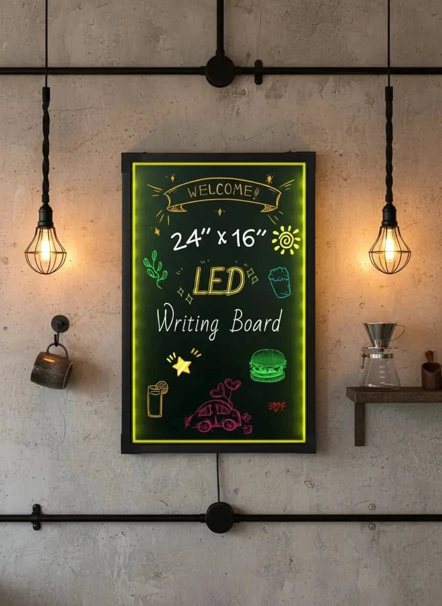 LED Menu Writing Board (Wipe-Clean, Reusable)