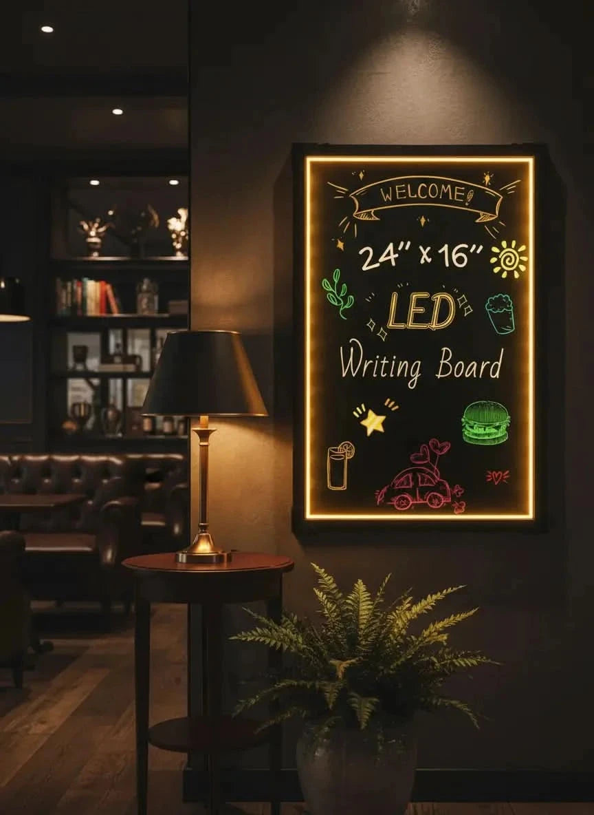 LED Menu Writing Board (Wipe-Clean, Reusable)