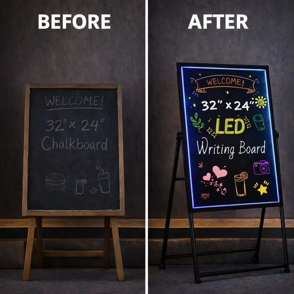 LED Menu Writing Board (Wipe-Clean, Reusable)