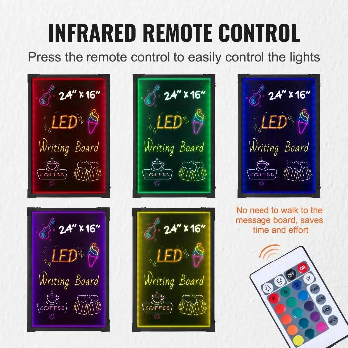 LED Menu Writing Board (Wipe-Clean, Reusable)