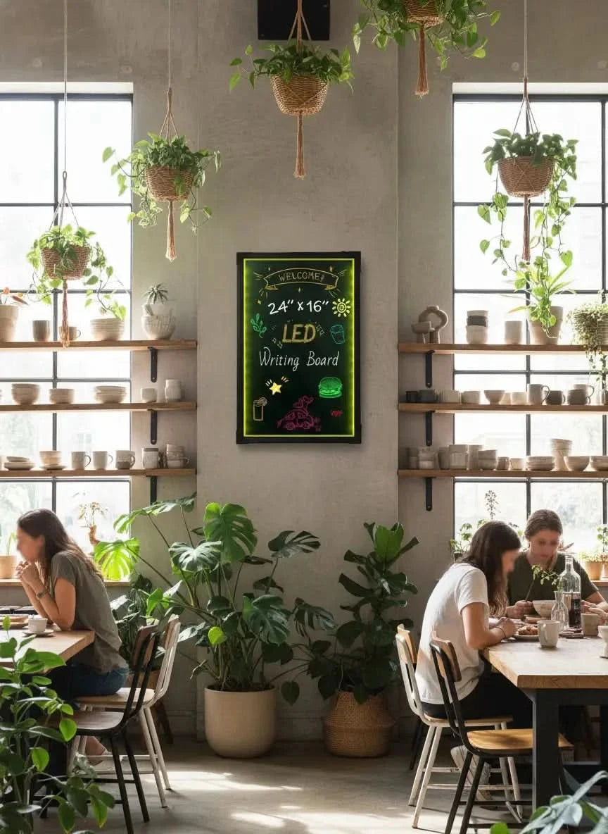 LED Menu Writing Board (Wipe-Clean, Reusable)