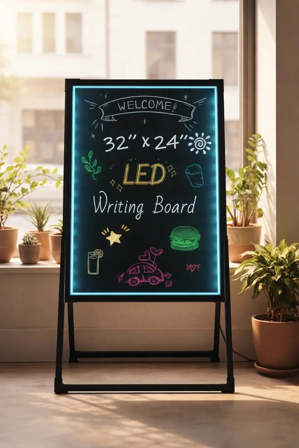 LED Menu Writing Board (Wipe-Clean, Reusable)