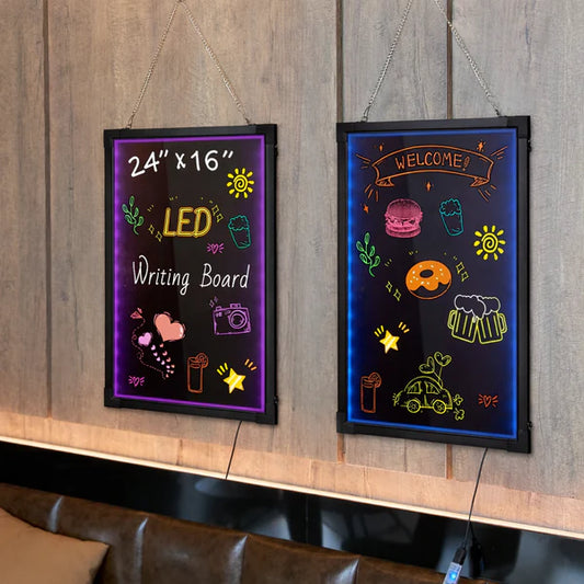 LED Menu Writing Board (Wipe-Clean, Reusable)